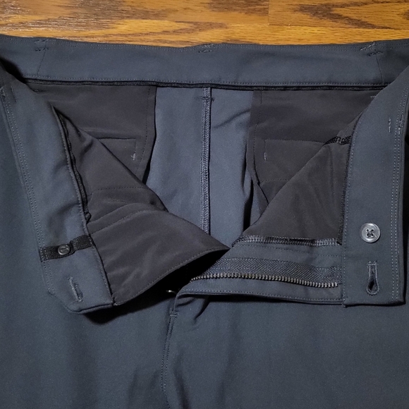 Mens Navy Blue Lululemon Casual Classic Fit ABC Trousers Chino Dress Pants Sz 33 - Picture 5 of 7